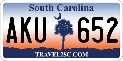 SC license plate AKU652