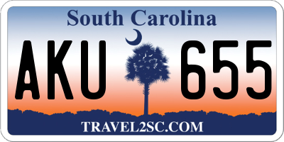 SC license plate AKU655