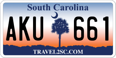 SC license plate AKU661