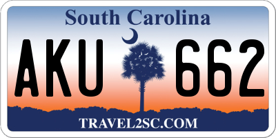 SC license plate AKU662