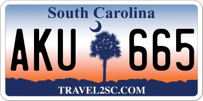 SC license plate AKU665