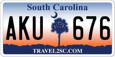 SC license plate AKU676