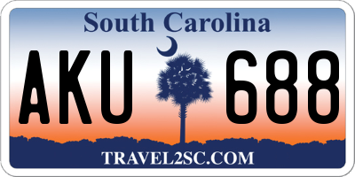 SC license plate AKU688