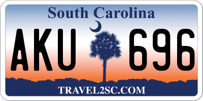 SC license plate AKU696