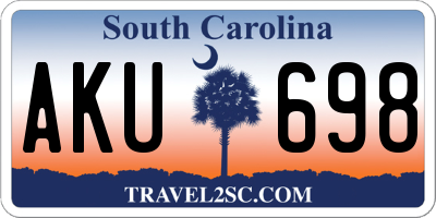 SC license plate AKU698