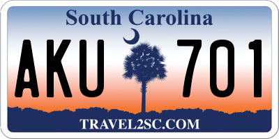 SC license plate AKU701
