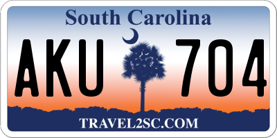 SC license plate AKU704