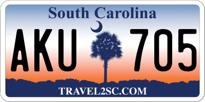 SC license plate AKU705