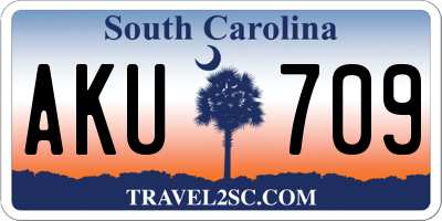 SC license plate AKU709