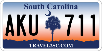 SC license plate AKU711