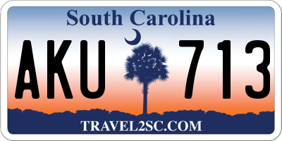 SC license plate AKU713
