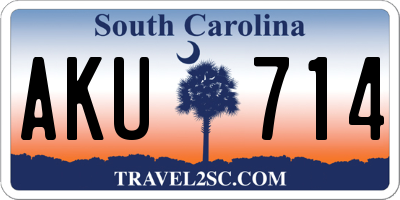 SC license plate AKU714