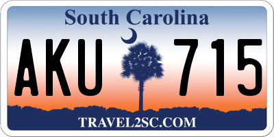 SC license plate AKU715
