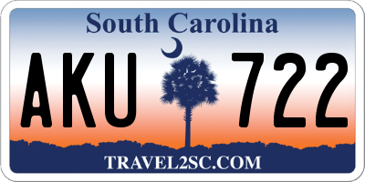 SC license plate AKU722
