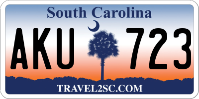 SC license plate AKU723