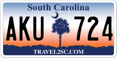 SC license plate AKU724