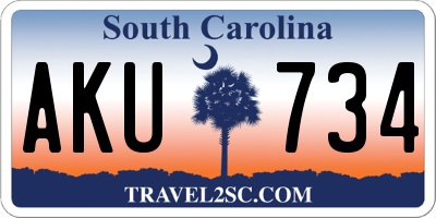 SC license plate AKU734