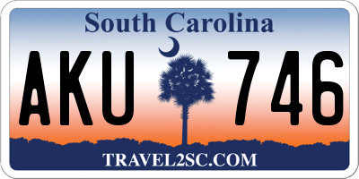 SC license plate AKU746