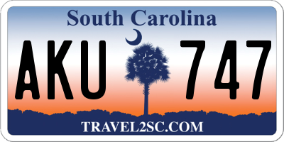 SC license plate AKU747