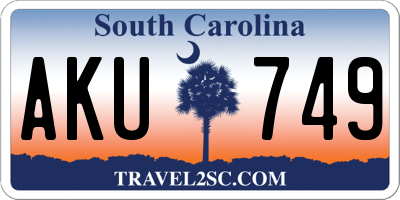SC license plate AKU749