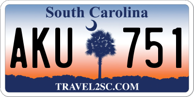SC license plate AKU751