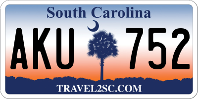 SC license plate AKU752