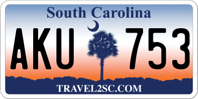 SC license plate AKU753