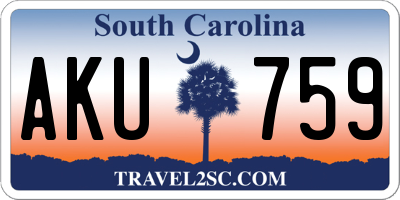 SC license plate AKU759