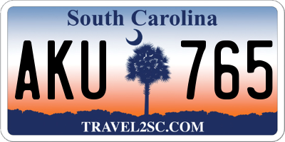 SC license plate AKU765