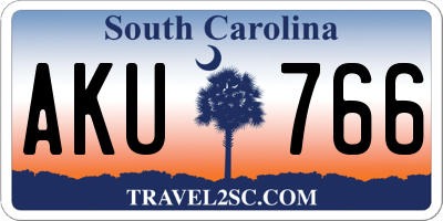 SC license plate AKU766