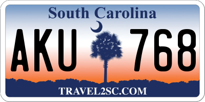 SC license plate AKU768