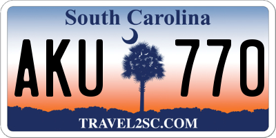SC license plate AKU770