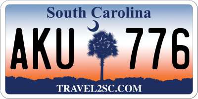 SC license plate AKU776