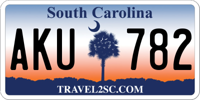 SC license plate AKU782