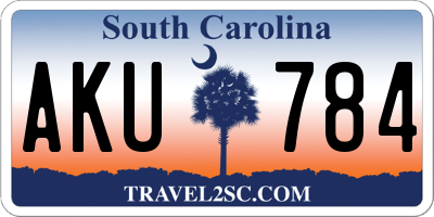 SC license plate AKU784