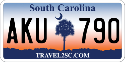 SC license plate AKU790