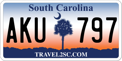 SC license plate AKU797