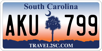 SC license plate AKU799