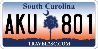 SC license plate AKU801