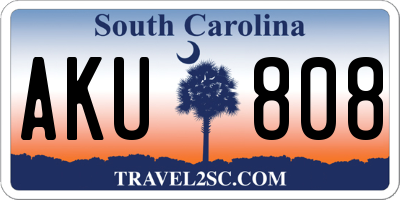 SC license plate AKU808