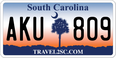 SC license plate AKU809