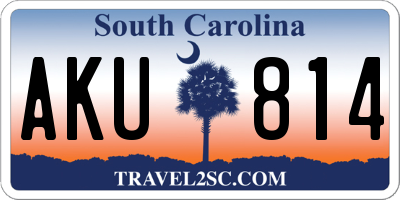SC license plate AKU814