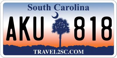 SC license plate AKU818