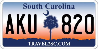 SC license plate AKU820