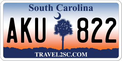 SC license plate AKU822