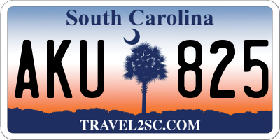 SC license plate AKU825