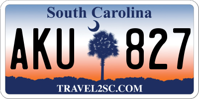 SC license plate AKU827