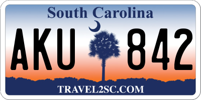 SC license plate AKU842