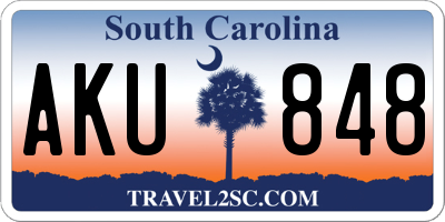 SC license plate AKU848