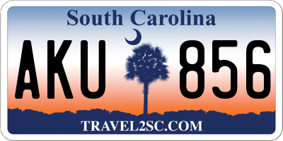 SC license plate AKU856